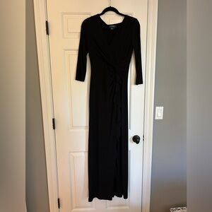 Ralph Lauren Black 3/4 Length Sleeve Formal Occasion Dress Size 4